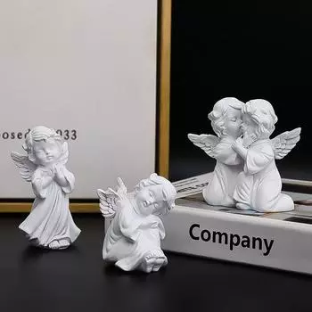 Украшение дома, мирная молитва, скульптура, маленькая фея, декоративная фигурка феи из смолы, девушка-ангел