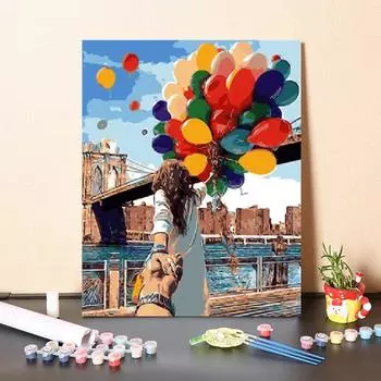 Украшение дома на холсте, цифры, картина маслом, сделай сам, картина по номерам, цифровая живопись маслом, искусство 40x50cm no frame