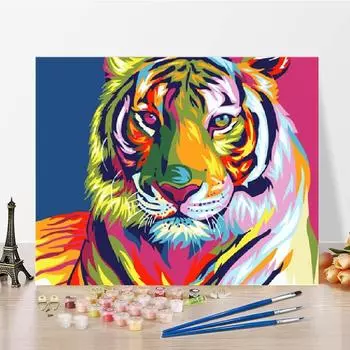 Украшение дома на холсте, цифры, картина маслом, искусство, сделай сам, картина по номерам, цифровая картина маслом 40x50cm no frame