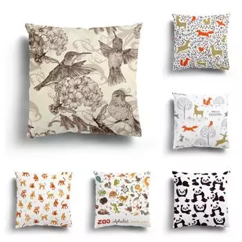 Украшение дома, наволочка для дивана, кавайная наволочка, индивидуальная наволочка с изображением мультяшного животного, наволочка, чехол для подушки 40x40cm
