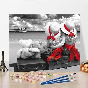 Украшение дома Номера Картина маслом DIY Картина по номерам Цифровая картина маслом Искусство Холст 40x50cm no frame