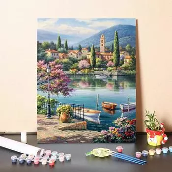 Украшение дома Номера Картина маслом Искусство DIY Картина по номерам Холст Цифровая картина маслом 40x50cm no frame