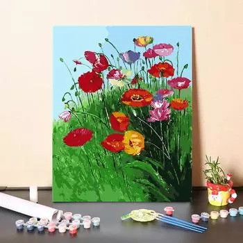 Украшение дома Номера Картина маслом Искусство Холст DIY Картина по номерам Цифровая картина маслом 40x50cm no frame