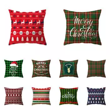 Украшение дома Рождественская тема с принтом наволочка для дома, гостиной, дивана, декоративная подушка, наволочка 40X40CM
