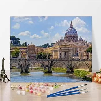 Украшение дома Ручная роспись Картина по номерам DIY Цифровая картина маслом Холст Картина Декомпрессия 40x50cm no frame