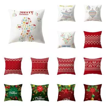 Украшение дома С Рождеством Санта-Клауса с принтом Чехлы для подушек Главная Гостиная Украшение дивана Подушка Наволочка 40X40CM