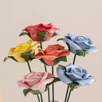 Украшение дома Творческий фестиваль Подарочный цветок Роза Керамический цветок