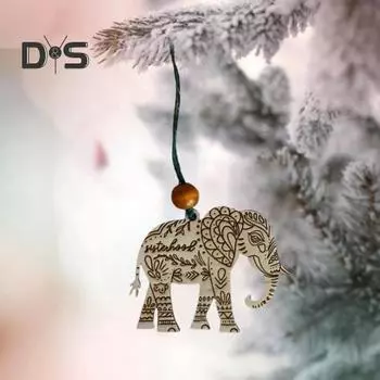 Украшение дружбы со слоном, деревянные подарки в виде сестричества со слоном с историей для женщин, племенное украшение на рождественскую елку Elephant