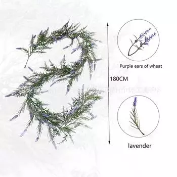 Украшение двери из кедра, имитация лавандового ротанга, украшение для дома, подвеска на окно на весну