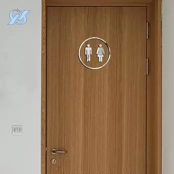 Украшение двери ванной комнаты 1 мм акриловая наклейка на стену наклейка с логотипом на дверь ванной комнаты настенная наклейка