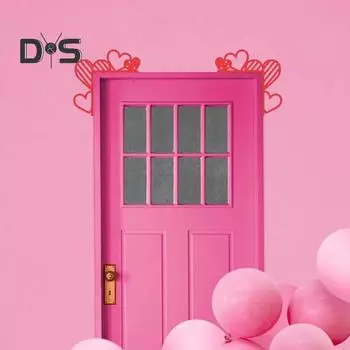 Украшение дверной рамы ко Дню святого Валентина, прочная деревянная табличка в виде сердца для двери, левый и правый край передней двери, украшение для сиденья, праздничные атрибуты Right