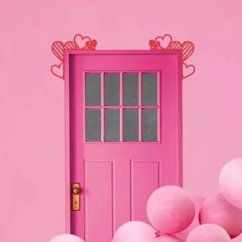 Украшение дверной рамы ко Дню святого Валентина, прочная деревянная табличка в виде сердца для двери, левый и правый край передней двери, украшение для сиденья, праздничные атрибуты Right