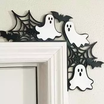 Украшение дверной рамы на Хэллоуин, деревенская деревянная тыква, привидение, ведьма, дверной угол, знак, домашний офис, входная дверь, украшение для сиденья, праздничное украшение