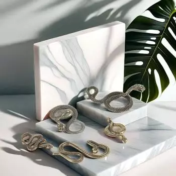 Украшение фэн-шуй в виде кобры из чистой меди — чайный питомец в виде змеи, приносящий удачу, для декора гостиной и подарков для дома Snake E