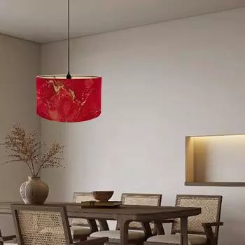 Украшение гостиной, люстра, абажур, настольный абажур, бамбуковый абажур с мраморным принтом