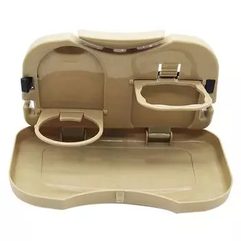 Украшение интерьера автомобиля, складной автомобильный дорожный стол для хранения на заднем сиденье, поднос для напитков, еды, держатель, подставка, стол, автозапчасти бежевый