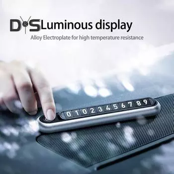 Украшение интерьера, временная парковочная табличка, скрытие в один клик, удобный стайлинг автомобиля, скрытый номер телефона серый