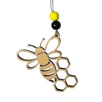Украшение из дерева ручной работы «Пчела» — подарок коллеге в знак признательности