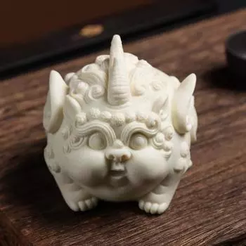 Украшение из слоновой кости «Фруктовый пиксиу» для гостиной, домашнего декора, китайского стиля, лепки животных, фэн-шуй, сувениры на новоселье