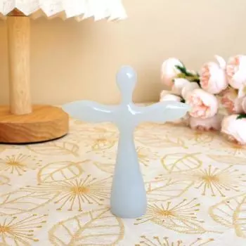 Украшение из смолы «Ангел», ручное молитвенное украшение, стоящая фигурка ангела, украшение для стола, христианский подарок для семьи и друзей