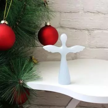 Украшение из смолы «Ангел», ручное молитвенное украшение, стоящая фигурка ангела, украшение для стола, христианский подарок для семьи и друзей прозрачный