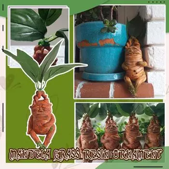 Украшение из смолы с травой Манделы, украшение для дома, украшение для двора, смола One Size зелёный