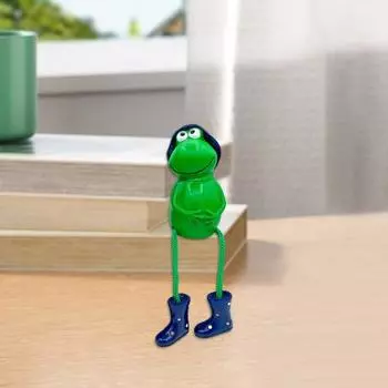 Украшение из смолы в виде лягушки Yousheng, длинноногая лягушка, настольное украшение, сидящая лягушка, фигурка для сада, внутреннего стола, каминной доски