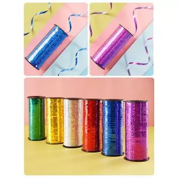 Украшение из воздушных шаров Лента Галстук Гелиевый воздушный шар Веревка Плавающая кабельная стяжка Композиция Товары для вечеринки Свадебная лента для латте 6 packs of 10-meter ribbon white