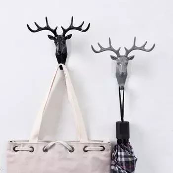 Украшение Энди, настенный крючок для одежды, настенный подвесной креативный настенный индивидуальный крючок для ключей с рогами белый