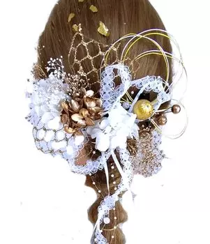 украшение Касуми специализированный магазин выпускной японские волосы совместимы со всеми вверх вниз золото сделано в сделано в Японии головной убор шар [Волосы Tata8]