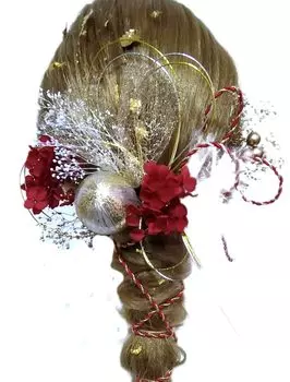 украшение Kasumi специализированный магазин выпускной японский сушеный японский декоративный золотой жемчужный бант [Hair Tata8] церемония совершеннолетия, с длинными рукавами