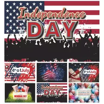Украшение ко Дню независимости, украшение фестиваля, вечеринка, флаг, висит фоновая ткань, патриотический баннер ко Дню независимости One Size