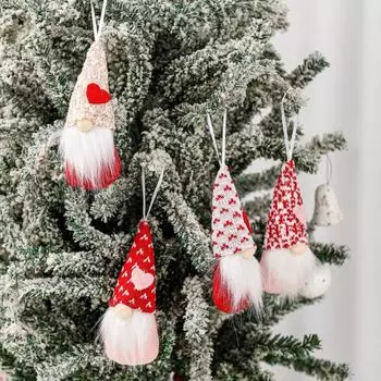 Украшение ко Дню святого Валентина «Безликий гном» с сердечками, плюшевая кукла-гном, подвесное украшение на Рождество, домашний декор ко Дню святого Валентина A