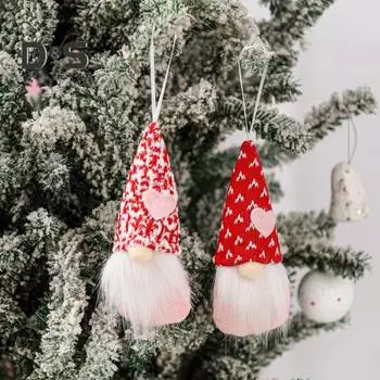 Украшение ко Дню святого Валентина «Безликий гном» с сердечками, плюшевая кукла-гном, подвесное украшение на Рождество, домашний декор ко Дню святого Валентина A