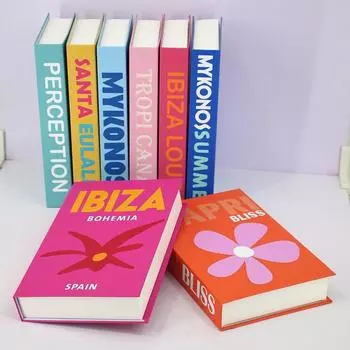 Украшение комнаты Художественная атмосфера Опора Книги Модель Коробка для хранения книг Моделирование книги Поддельные книги 9
