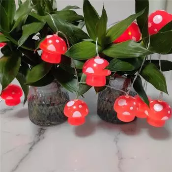 Украшение комнаты в виде гриба, рождественские гирлянды, светодиодные праздничные гирлянды, вечеринка, домашний декор, ночник, лампа navidad 841 1.5m 10balls battery белый