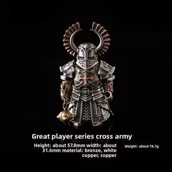 Украшение Крестоносец Настольное Украшение Медная Ручка Креативная Фигурка Доспехи Металлическая Фигурка Мерч Сувениры