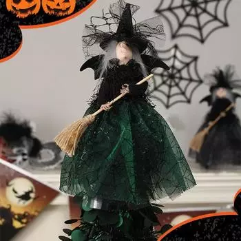 Украшение куклы-призрака Фестиваль призраков Кукла-ведьма Дерево Звезда Настольное украшение Украшение на Хэллоуин Дом с привидениями Украшение Реквизит