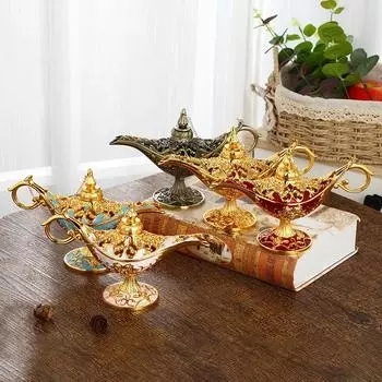 Украшение лампы Алладина, европейское винтажное украшение для дома, русская лампа желаний, металлическое украшение, ремесла