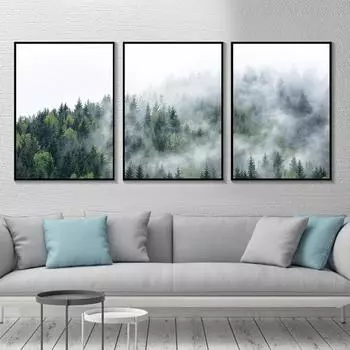 Украшение лес пейзаж стены книги по искусству холст плакат и печать холст живопись декоративная картина скандинавская гостиная домашний декор 21x30cm No Frame
