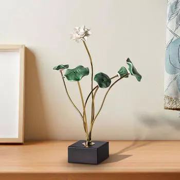 Украшение лотоса, красивая статуэтка, коллекционная, настольная скульптура, фигурка цветка лотоса Style A