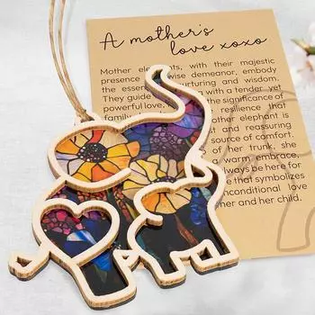 Украшение Love Elephant Креативный деревянный женский подарок племени One Size