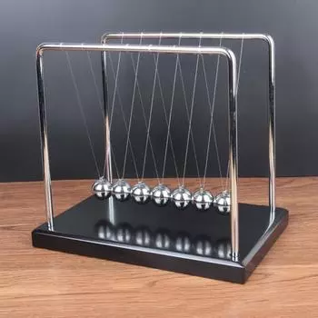Украшение маятника колыбели Funy Cradle Pendulum Black Base Newton Cradle Fun Science Physics Learning Toy для офиса и дома
