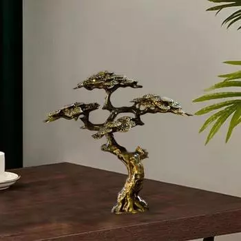 Украшение Миниатюрная скульптура Маленькая сосна Орнамент Приветственная сосна Статуя Моделирование Приветственная сосна S