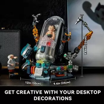 Украшение модели робота Astro Boy, обучающая сборочная игрушка nobox синий/жёлтый