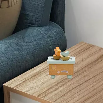 Украшение музыкальной шкатулки, поделки в виде звезд и луны, милая заводная игрушка «Play Melody», детская деревянная игрушка, домашний декор