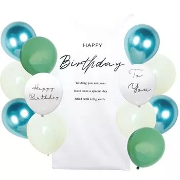 Украшение на день рождения La Kissa Tapestry для мальчиков и девочек с воздушными шарами Простой стильный домашний студийный зеленый цвет ((День рождения, МИКС)