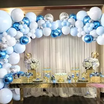 Украшение на день рождения Синий океан Макарон Латексный воздушный шар Подвеска Воздушный шар Арка