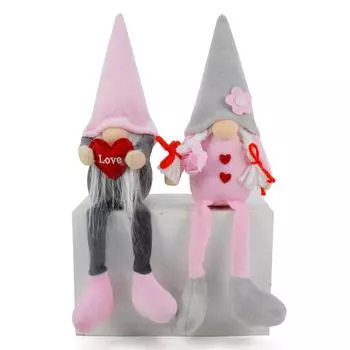 Украшение на День святого Валентина Кукла без лица Украшение на День святого Валентина Кукла-гном с длинными ногами Украшение One Size