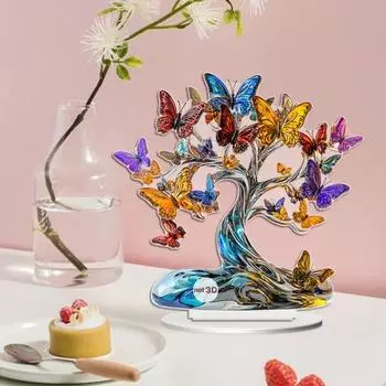 Украшение на дереве в виде сердца любви, цветное акриловое 2D-плоское украшение на День святого Валентина Love Heart